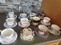 12 fine china cups and saucers