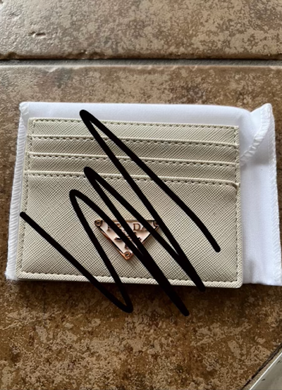 Prada white wallet/ card holder, View more