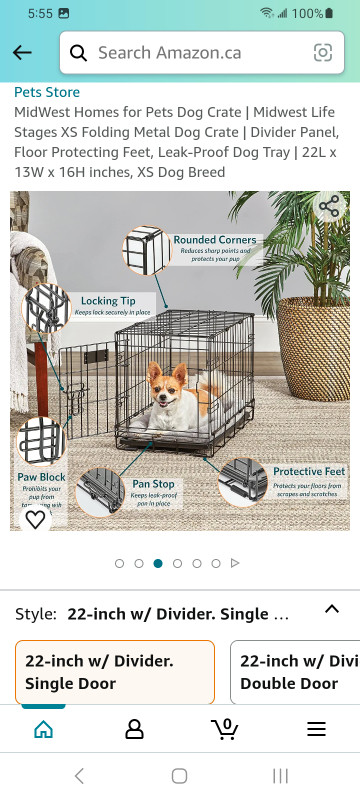 Midwest Homes for Pets Dog Crate.  Xs dog. Brand new. in Accessories in City of Halifax - Image 3