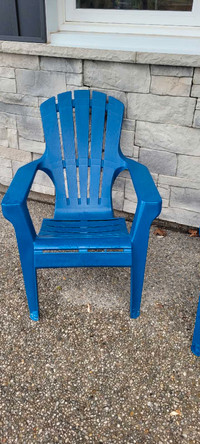 Plastic Adirondack chairs x 2