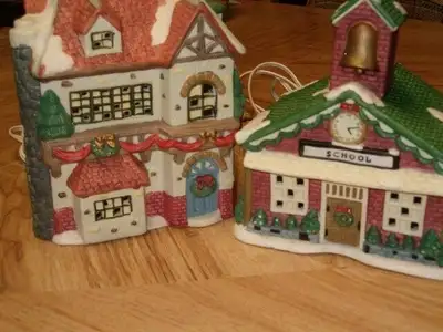 Christmas, one ,NOS Holiday Time WALTON'S 5,10 Lighted Christmas House P0369 By Walmart (,my price $...