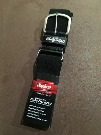 Rawlings adjustable 32”-46” baseball black belt - brand new, View more