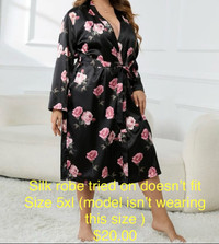 Plus size silk robe for sale was tried on didn’t fit