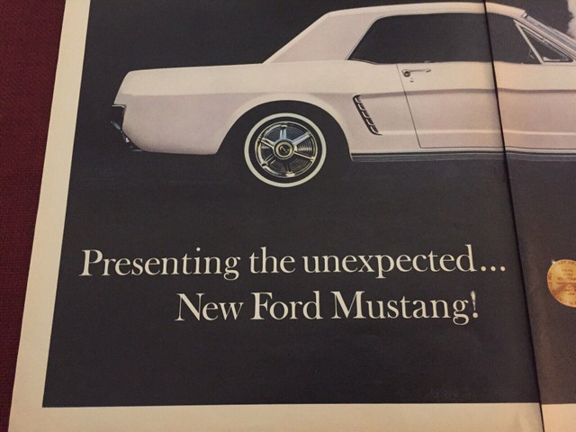 1964 Ford Mustang Double Page Original Ad in Arts & Collectibles in North Bay - Image 3