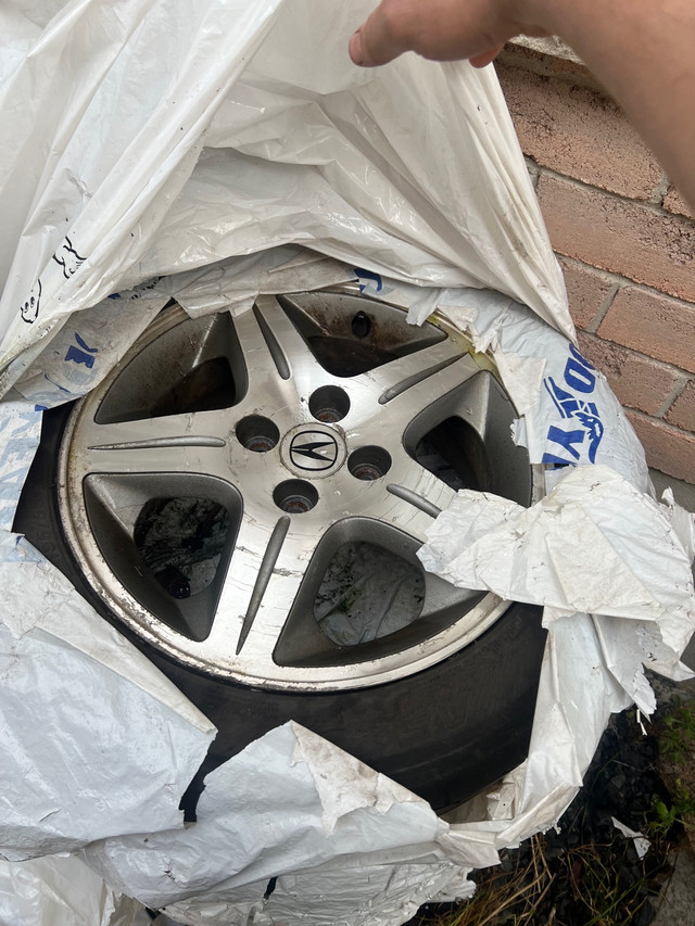 4x100 Acura rims tires garbage 15 inch  in Tires & Rims in Guelph