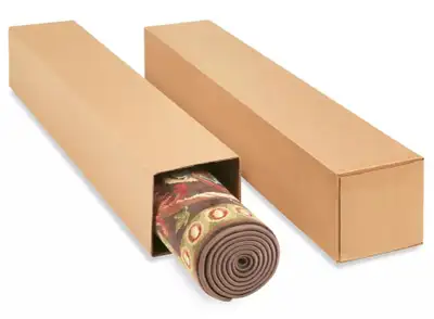 New Uline Shipping Box 2-Piece Telescopic Tall Rug Carton K8053, View more