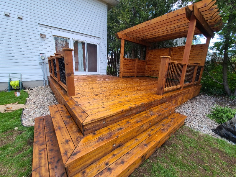 Sanding and Staining For Deck, Fence, Pergola, and Siding Decks