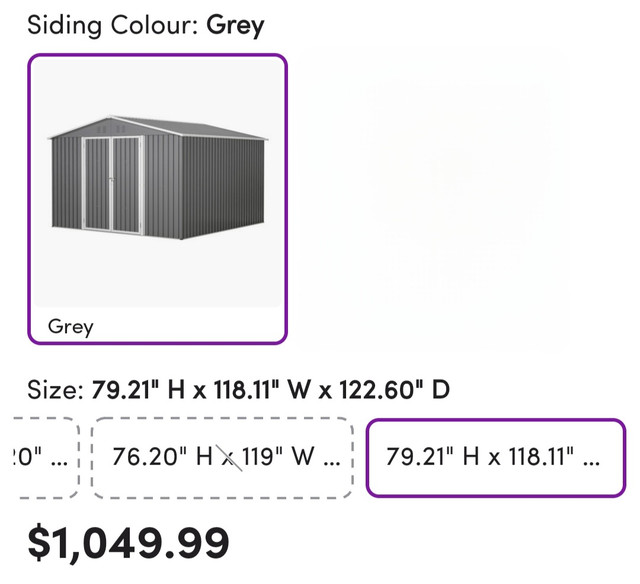$850 OBO: 10 x 10 Metal Storage Shed in Outdoor Tools & Storage in Kitchener / Waterloo - Image 3