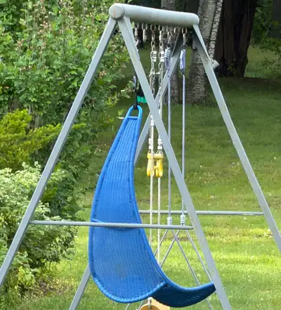 IKEA Blue Wicker Swing Seat, View more