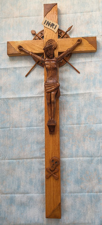 Croix et tableau en bois fait à la main