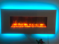 Dynasty White Electric Fireplace