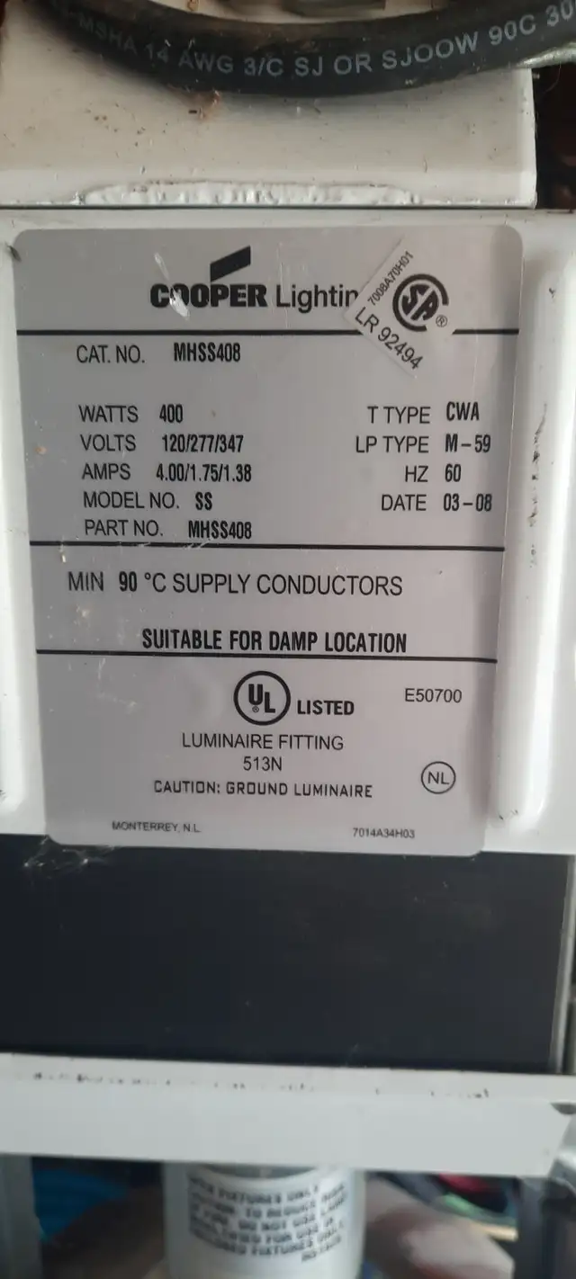 3 Cooper Industrial Commercial Ceiling Lights Lamps in Indoor Lighting & Fans in Kitchener / Waterloo - Image 3