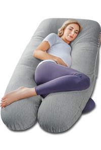 Meiz 60” pregnancy pillow - classic grey