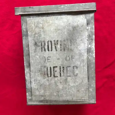 Antique Metal Storage Container, View more