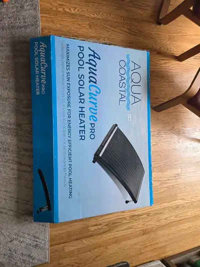 Solar pool heater. Brand new purchased but not able to use pool this year.