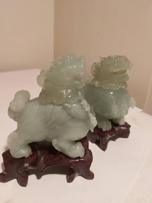 Antique Jade foo dog censors  in Arts & Collectibles in Kingston - Image 2