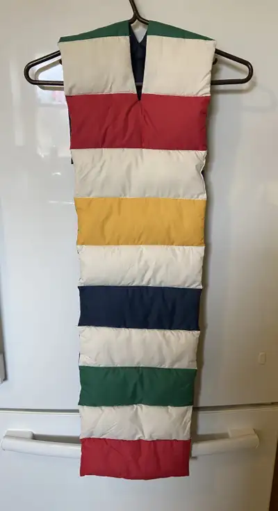 NWT Hudson Bay Multistripe Down Puffer Scarf, View more