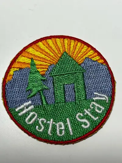Patch features a design labeled “Hostel Stay”, View more