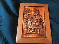 Copper Tooled Spinner Framed Art