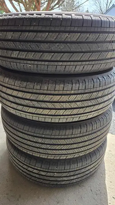 Set of 4 Michelin Primacy A/S from a 2024 Rav4 35,000 km of use. One tire replaced at 16,000 km.