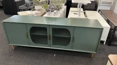 Beautiful Green TV stand 66'' Media Console for TVs up to 75”, View more