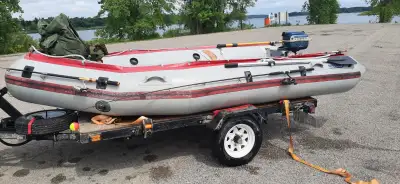 Ultimate survival fishing. Boat .up for sale rare . Nissan made in japan. Inflatable boat %100 hypal...