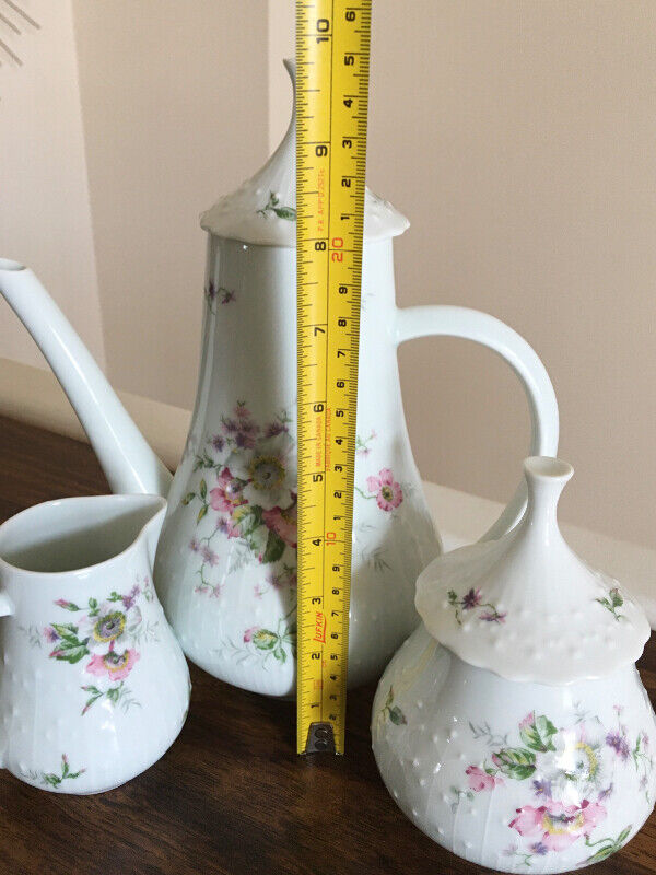 RARE Limoges France Boyer Porcelain Dure Tea Coffee Set Arts