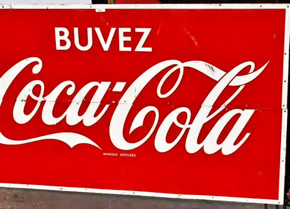 antique  coca cola 1965 tres grande en  tôle dans Art et objets de collection  à Laval/Rive Nord - Image 2