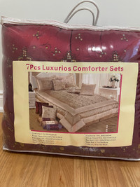 Brand new 7 piece comforter set 