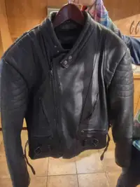 Motorcycle leather jacket and pants