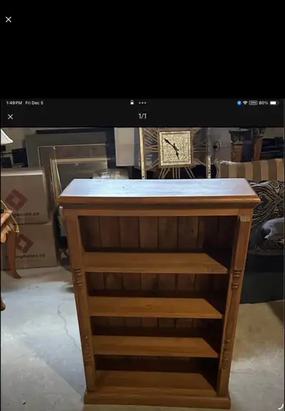 Custom made pine bookcase, View more