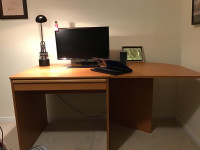 IKEA work/study desk/table w keyboard drawer, drop-leaf design