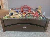 Kid Kraft train table with storage