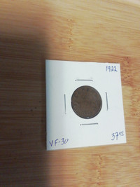 1922 Canada One Cent VF-30 Coin