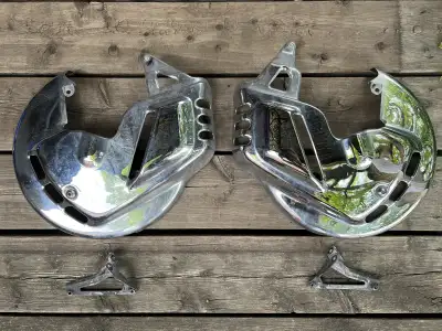 2001-2017 Honda Gold Wing - Front Disc Chrome Covers & Drivers Backrest