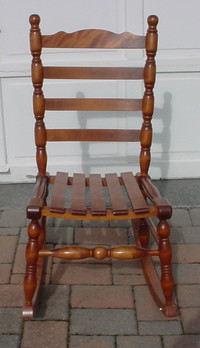 Unusual Vintage Maple Rocking Chair