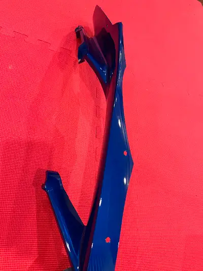 NEW Yamaha Genuine Parts YZF R1 left upper mid fairing top trim cowling Deep Blue Metallic New & use...