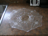 Vintage Cornflower Glass Platter/Tray