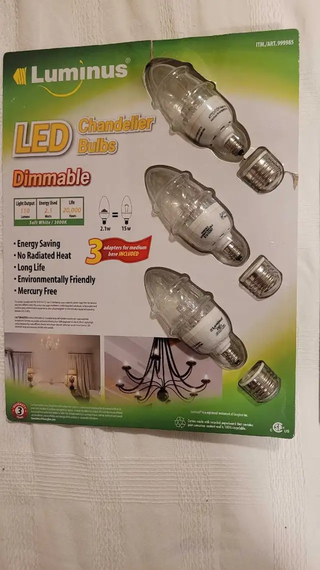 LED Chandelier Light Bulbs in Indoor Lighting & Fans in Kawartha Lakes - Image 3