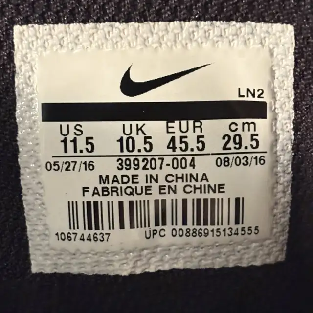 Nike Air Max Uptempo 97 Black White Mens Shoes Size 11.5 in Men's Shoes in Mississauga / Peel Region - Image 11