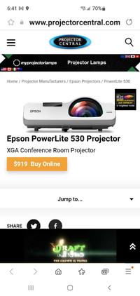 Epson powerlite 530 projector