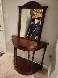 Hallway Table and Mirror Set $75