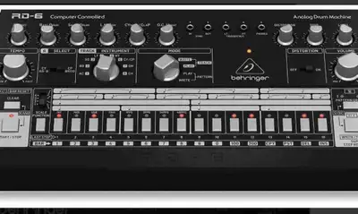 New Behringer RHYTHM DESIGNER RD-6-BK Analog Drum Machine, View more