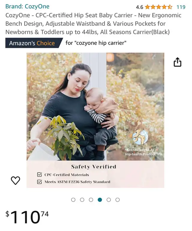 Hip Seat Baby Carrier in Strollers, Carriers & Car Seats in Hamilton - Image 4