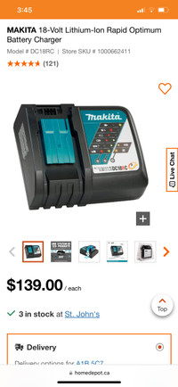 MAKITA 18-Volt Lithium-lon Rapid OptimumBattery Charger