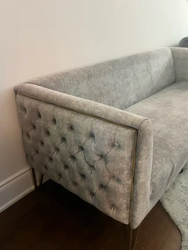 Brand New Grey Velvet Tufted Sofa in Couches & Futons in City of Toronto - Image 3