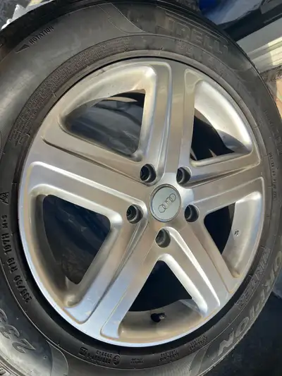 Audi Original rims with Pirelli winter tires , low Kms with lot of life. Came off Audi Q7 that was s...