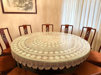 Chinese Style Rosewood Dining Table Set
