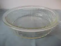 Large deep glass pie plate