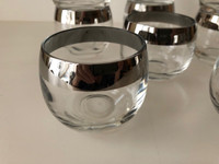 10 Mid-Century Modern Roly Poly Silver Band Mad Men Glasses